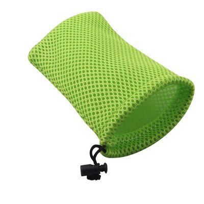 ALLinONE Wholesale Nylon Mesh Drawstring Bag Pouches for Mini Stuff Cellphone Mp3 9x14cm (Green 10 Packs)