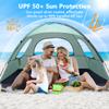 NXONE Beach Tent Sun Shade Shelter for 2-3 Person with UV Protection, Extended Floor, 3 Mesh Roll Up Windows & 8.0mm Fiberglass RodsCarry Bag Included (Mint Green) view 3
