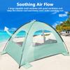 NXONE Beach Tent Sun Shade Shelter for 2-3 Person with UV Protection, Extended Floor, 3 Mesh Roll Up Windows & 8.0mm Fiberglass RodsCarry Bag Included (Mint Green) view 4