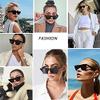 BOJOD Square Cat Eye Sunglasses For Women Fashion Vintage Trendy Cateye Sunglasses For women Leopard view 2
