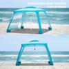 AMMSUN Beach Cabana, 6.2'6.2' Beach Canopy, Easy Set up and Take Down, Cabana Tent with Sand Pockets, Instant Sun Shade with Side Wall, Gradient Blue view 3