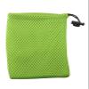 ALLinONE Wholesale Nylon Mesh Drawstring Bag Pouches for Mini Stuff Cellphone Mp3 9x14cm (Green 20 Packs) view 2