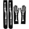 EXCEART Halloween Skeleton Gloves and Stockings Set Skull Bone Pattern Long Socks and Gloves for Halloween Party Cosplay and Costume Accessories view 2