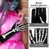 EXCEART Halloween Skeleton Gloves and Stockings Set Skull Bone Pattern Long Socks and Gloves for Halloween Party Cosplay and Costume Accessories view 3