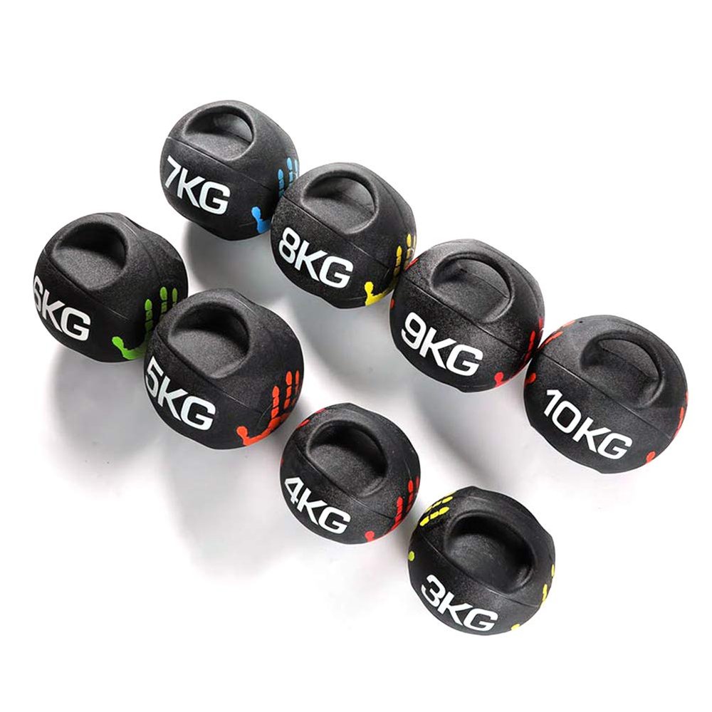 Medicine Balls AGYH Medicine BallsBinaural, Sturdy Rubber Material, Safe Slip, Core Training for Boxing Gym Strength Training, 3KG, 4KG, 5KG, 6KG, 7KG, 8KG, 9KG, 10KG(Size:5kg)