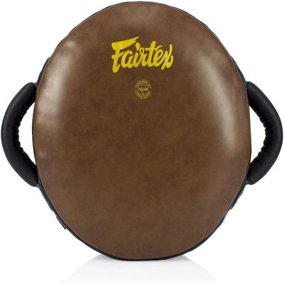 Fairtex Leg Kicking Pads LKP2 Donut Round Shape Pads Brown Heavy Punching Training Boxing, Kickboxing, MMA