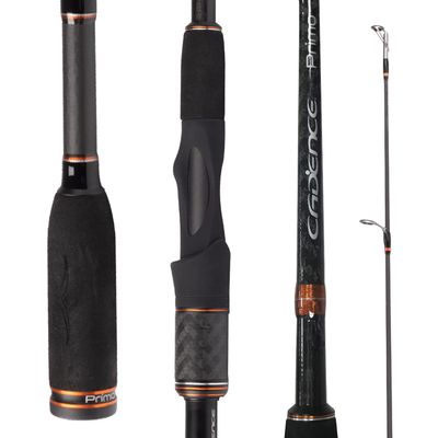 Cadence Primo Spinning Rod, 40-ton Carbon Blank, Fuji Reel Seat, Durable Fuji Stainless-Steel Guides with SIC Inserts, Lightweight, Durable & Sensitive Rod, Multiple Actions