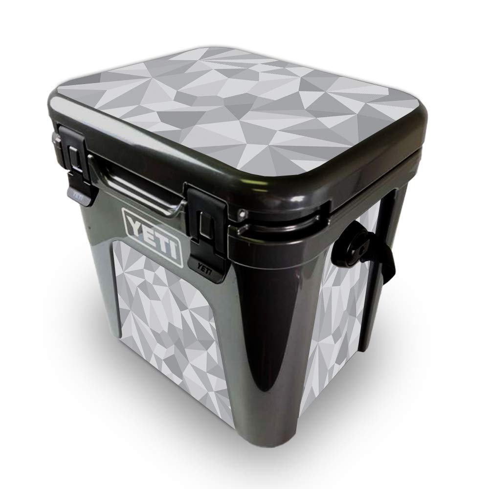 MightySkins Skin Compatible with Yeti Roadie 24 Hard Cooler - Gray Polygon | Protective Viny wrap | Easy to Apply and Change Styles | Made in The USA