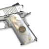 Premium Grips Compatible Replacement for Full Size 1911 Grips Pearl w/Buffalo Nickel Inserts Colt Gov. & Clones Taurus, S&W, Springfield, Rock Island Mother of Pearl view 2