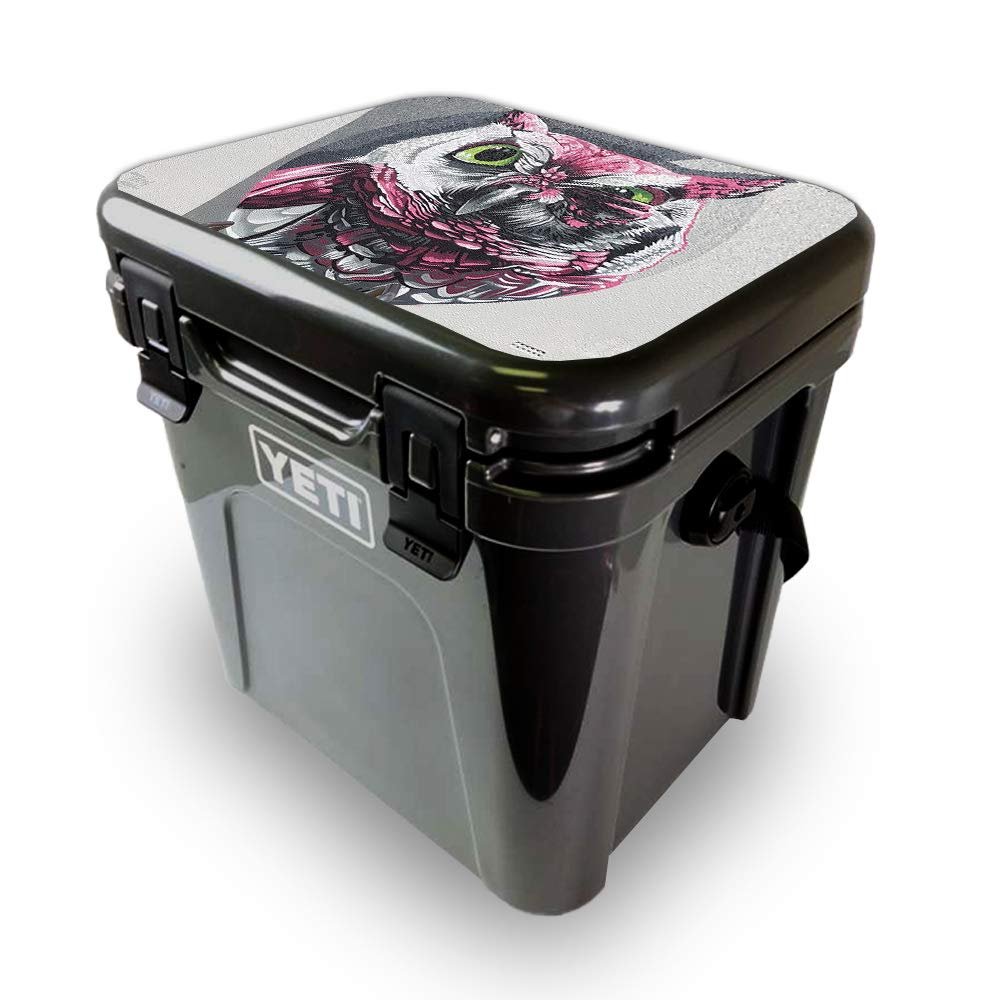 MightySkins Skin Compatible with Yeti Roadie 24 Hard Cooler LID ONLY - Owl Wink | Protective Viny wrap | Easy to Apply and Change Style | Made in The USA