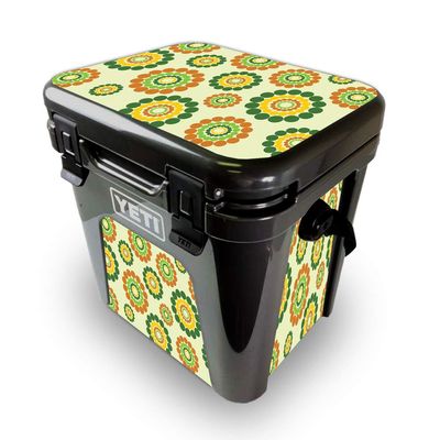 MightySkins Skin Compatible with Yeti Roadie 24 Hard Cooler - Hippie Flowers | Protective Viny wrap | Easy to Apply and Change Styles | Made in The USA