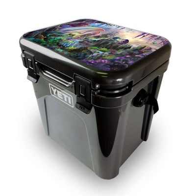 MightySkins Skin Compatible with Yeti Roadie 24 Hard Cooler LID ONLY - Dragon Paradise | Protective Viny wrap | Easy to Apply and Change Styles | Made in The USA
