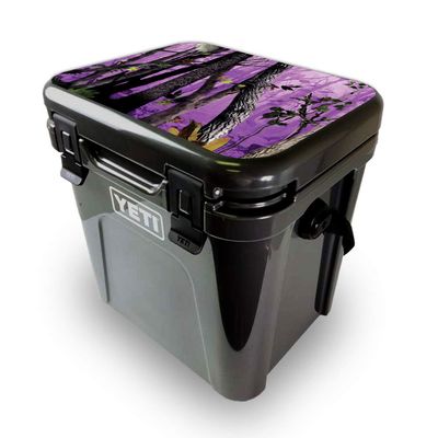 MightySkins Skin Compatible with Yeti Roadie 24 Hard Cooler LID ONLY - Purple Tree Camo | Protective Viny wrap | Easy to Apply and Change Styles | Made in The USA