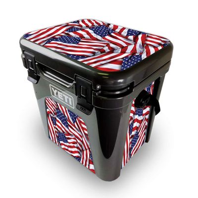 MightySkins Skin Compatible with Yeti Roadie 24 Hard Cooler - Patriot | Protective Viny wrap | Easy to Apply and Change Style | Made in The USA