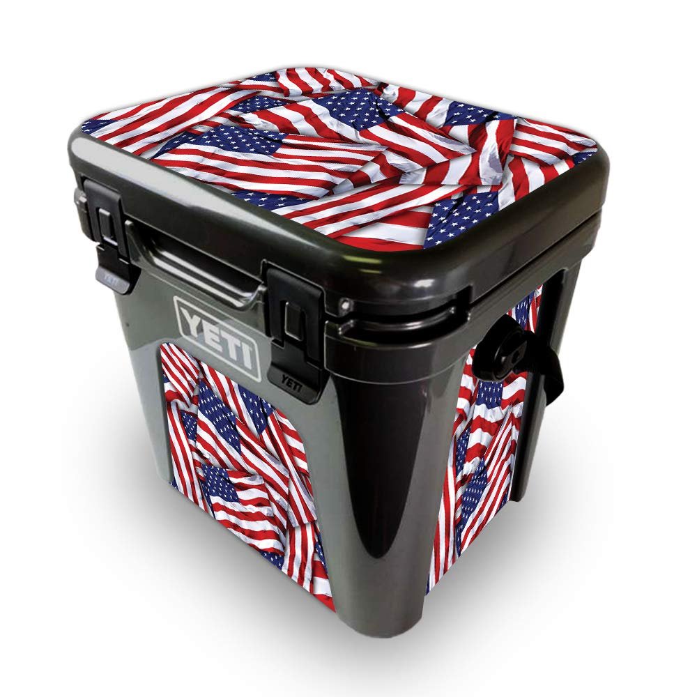 MightySkins Skin Compatible with Yeti Roadie 24 Hard Cooler - Patriot | Protective Viny wrap | Easy to Apply and Change Style | Made in The USA