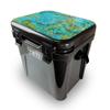 MightySkins Skin Compatible with Yeti Roadie 24 Hard Cooler LID ONLY - Teal Marble | Protective Viny wrap | Easy to Apply and Change Styles | Made in The USA view 1