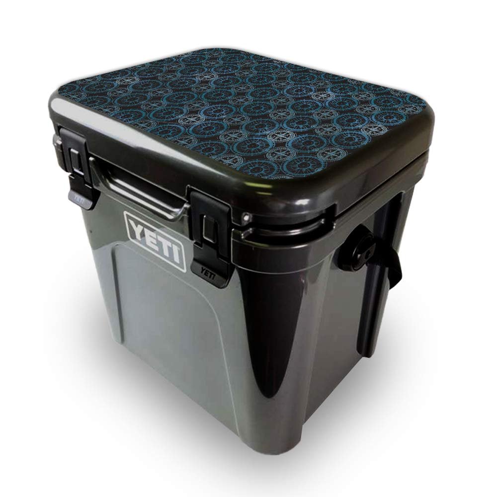 MightySkins Skin Compatible with Yeti Roadie 24 Hard Cooler LID ONLY - Compass Tile | Protective Viny wrap | Easy to Apply and Change Styles | Made in The USA