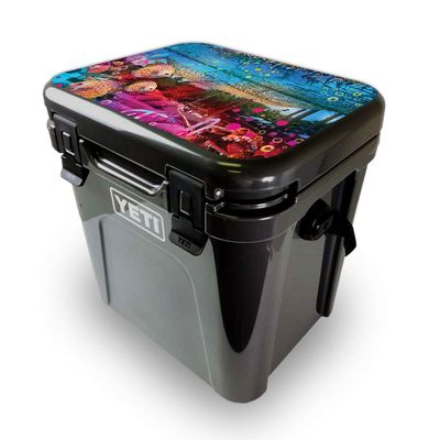 MightySkins Skin Compatible with Yeti Roadie 24 Hard Cooler LID ONLY - Tropical Resort | Protective Viny wrap | Easy to Apply and Change Styles | Made in The USA