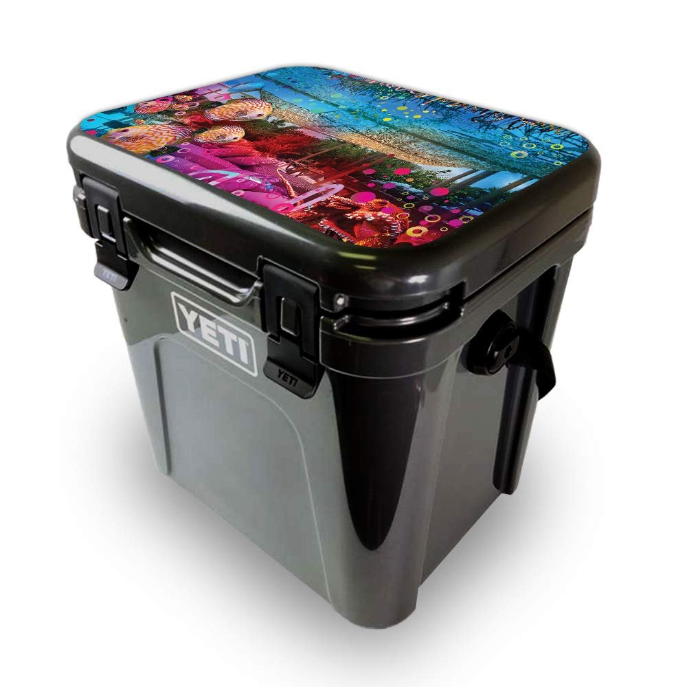MightySkins Skin Compatible with Yeti Roadie 24 Hard Cooler LID ONLY - Tropical Resort | Protective Viny wrap | Easy to Apply and Change Styles | Made in The USA