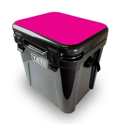 MightySkins Skin Compatible with Yeti Roadie 24 Hard Cooler LID ONLY - Solid Hot Pink | Protective Viny wrap | Easy to Apply and Change Styles | Made in The USA