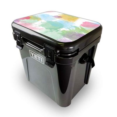 MightySkins Skin Compatible with Yeti Roadie 24 Hard Cooler LID ONLY - Watercolor White | Protective Viny wrap | Easy to Apply and Change Styles | Made in The USA