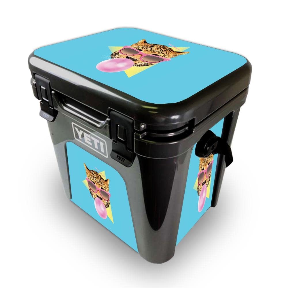 MightySkins Skin Compatible with Yeti Roadie 24 Hard Cooler - Bubble Gum Cheetah | Protective Viny wrap | Easy to Apply and Change Styles | Made in The USA
