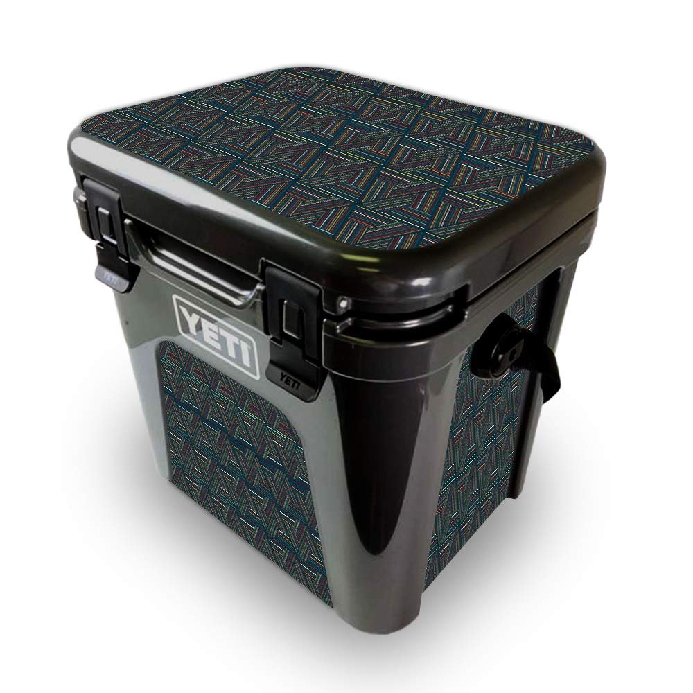 MightySkins Skin Compatible with Yeti Roadie 24 Hard Cooler - Triangle Stripes | Protective Viny wrap | Easy to Apply and Change Styles | Made in The USA