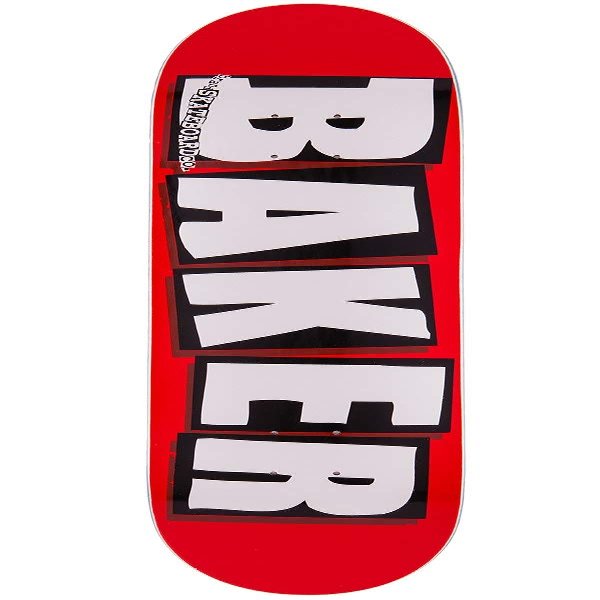 Baker Skateboard Deck Brand Logo Red/White 7.3" x 29.5" Mini