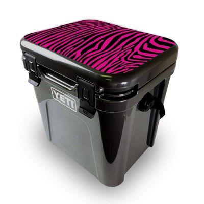MightySkins Skin Compatible with Yeti Roadie 24 Hard Cooler LID ONLY - Pink Zebra | Protective Viny wrap | Easy to Apply and Change Style | Made in The USA