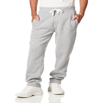 Southpole Men's Active Fleece Open Bottom Sweatpants - Regular and Big & Tall Sizes Heather Grey
