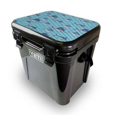 MightySkins Skin Compatible with Yeti Roadie 24 Hard Cooler LID ONLY - Billfish Stripes | Protective Viny wrap | Easy to Apply and Change Styles | Made in The USA