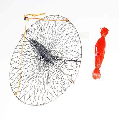 KUFA Sports Stainless Steel Frame Casting Crab Trap with 100' Rope (CR56) (22")