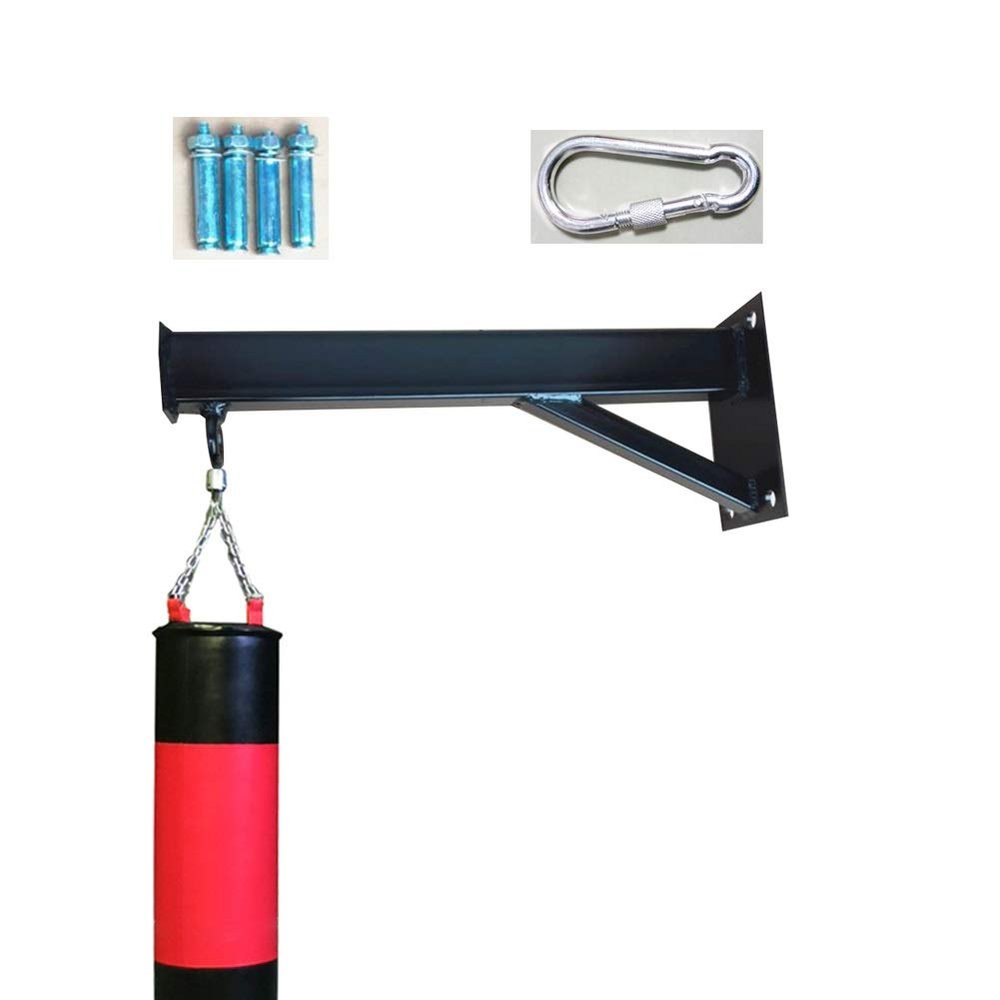 SHIJINHAO Heavy Punch Bag Wall Bracket Wall-Mounted Hook Triangle Load Boom Extension Metal Indoor Home, Black (Color : Black, Size : C-40CM)