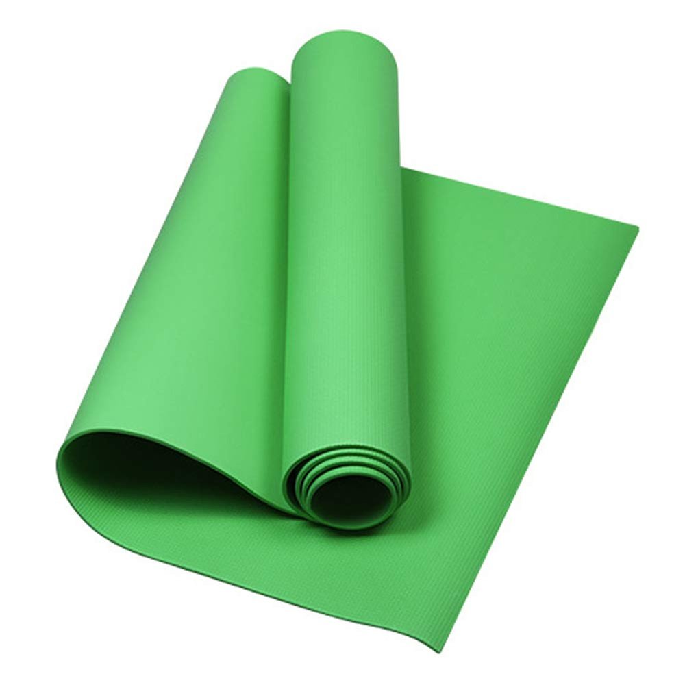 Yoga Mat, 4mm Thick Eco Friendly Non-Slip Fitness Pad, EVA Exercise Pad for Exercise Gym Pilates Glute Bridge, Lightweight Cushioned Fitness Mat Workout Mat Floor Training Exercise Mat - 173x 60cm