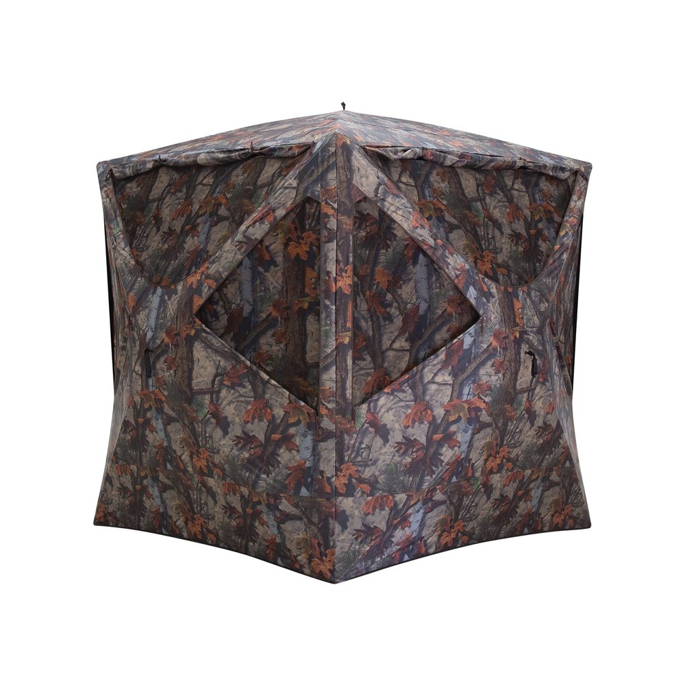Barronett Blinds Prowler 350, Portable Hunting Blind, Pop-Up Hub Blind, Huge Interior, Lightweight, 3-Person, Bloodtrail Woodland, 80 x 90 x 90, PR350BT