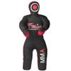 MMA Grappling Dummy, for Judo, Wrestling, Brazilian Jiu Jitsu, Submission and Throwing UNFILLED Canvas Bag (Black Red, 47 Inches (4 feet)) view 1