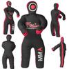 MMA Grappling Dummy, for Judo, Wrestling, Brazilian Jiu Jitsu, Submission and Throwing UNFILLED Canvas Bag (Black Red, 47 Inches (4 feet)) view 2