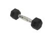 FixtureDisplays Rubber Dumbbell in Pair - with Metal Handles Pair of two 5 lbs Dumbbells 15187-2D view 4