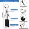 8 Pieces Fly Fishing Tools Accessories Include 4 in 1 Fly Line Clipper Black Knot Tyer Fishing Line Nipper Fishing Hook Remover Forcep Retractors Keychains and Fishing Lanyard for Anglers view 3