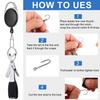 8 Pieces Fly Fishing Tools Accessories Include 4 in 1 Fly Line Clipper Black Knot Tyer Fishing Line Nipper Fishing Hook Remover Forcep Retractors Keychains and Fishing Lanyard for Anglers view 4
