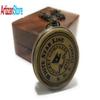 ArtizanStore Antique Brass Compass RMS Titanic 1912 Brass Pocket Compass with Wooden Box view 2