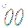 18g G23 Titanium Cartilage Hoop Earring - Nose Ring, Daith, Tragus, Rainbow Helix, Forward Rook, Snug Piercing Jewelry - 6mm