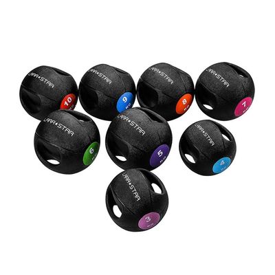 Medicine Balls AGYH with Handle, Solid Gravity Ball in Gym, Boxing Strength Balance Training, Non-Slip Texture, 3KG/4KG/5KG/6KG/7KG/8KG/9KG/10KG (Size : 3kg/6.6lb)