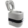 HTTMT- Gray 24L Advanced Portable Toilet Flush Camping Travel Outdoor Picnic Piston Pump Commode [P/N: ET-TOILET002-24L] view 1