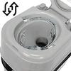 HTTMT- Gray 24L Advanced Portable Toilet Flush Camping Travel Outdoor Picnic Piston Pump Commode [P/N: ET-TOILET002-24L] view 2