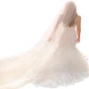 EllieHouse Women's 1 Tier Chapel Wedding Bridal Veil With Comb E90 White view 1