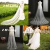 EllieHouse Women's 1 Tier Chapel Wedding Bridal Veil With Comb E90 White view 3