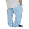AIRNINE Men's Fleece Cargo Sweatpants Heavyweight S-6XL (Sky Blue, 4X-Large) view 2