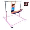 Athletic Bar Gymnastics Kip Bar Horizontal Bar Professional Junior Gymnastic Training High Bar Asymmetric Bar 13 Level Height Adjustable Expandable 3 to 5 FT Gymnastics Gloves (Pink) view 1