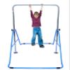 Athletic Bar Expandable Gymnastics Bar Horizontal Kip Bar Junior Training Adjustable Height Jungle Gym Children Monkey Bars Climbing Tower Playground Balance Bar Gymnasts w Gymnastics Gloves (Blue) view 1
